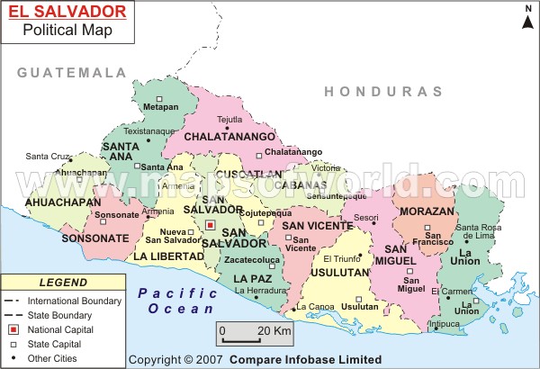 El Salvador Political Map
